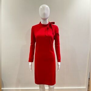Red crepe Calvin Klein dress